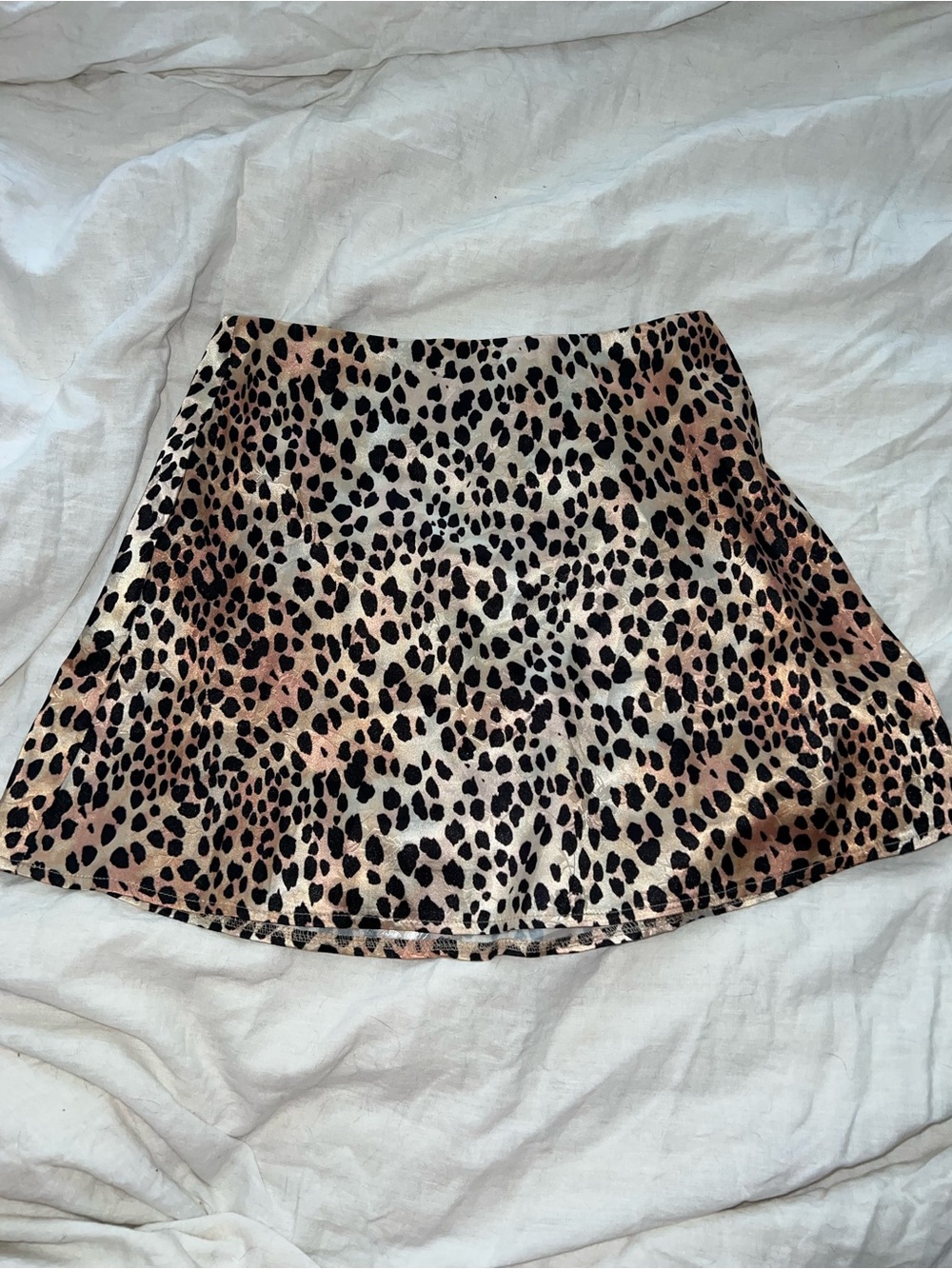 Princess Polly Leopard Print Circle Skirt in Black and Tan
